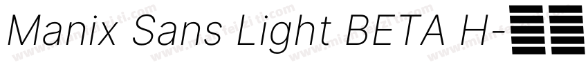 Manix Sans Light BETA H字体转换